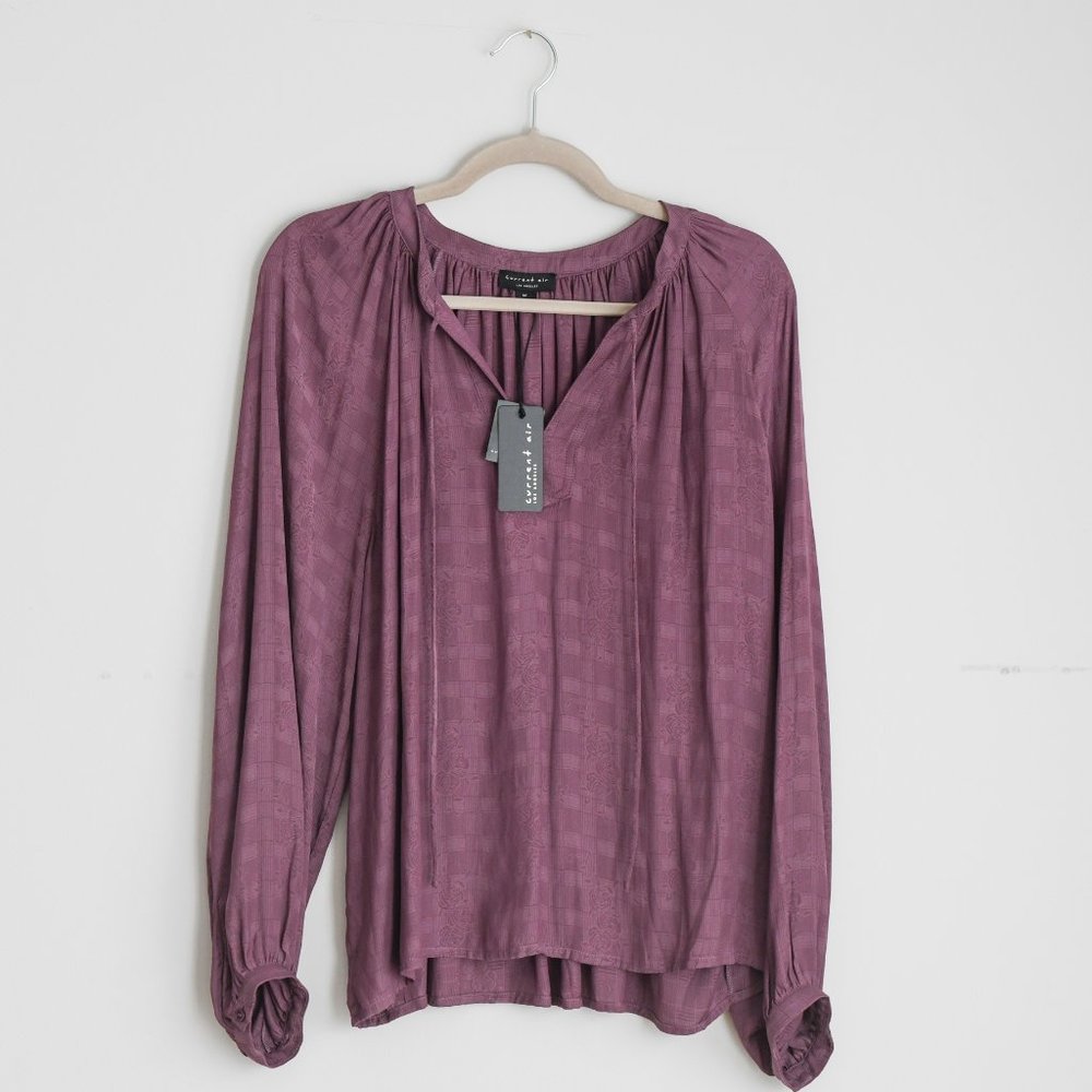 Current Air Notched Neckline Floral Blouse NWT